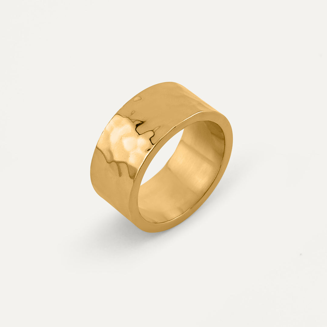 Hammered Band Ring (Guld)