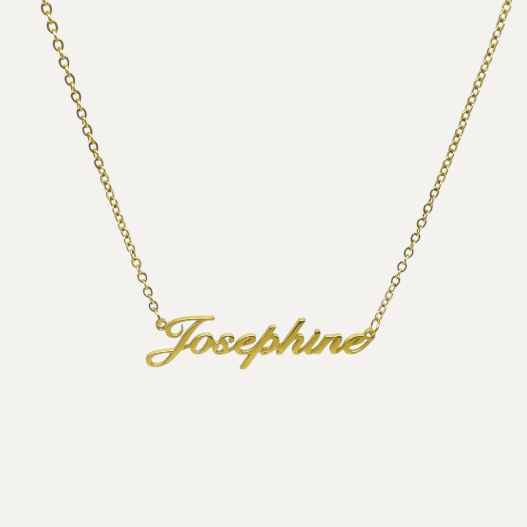 Klassisk Navnehalskæde (Guld)-35+5cm-Klassisk Link Chain-AMANTÉ COPENHAGEN