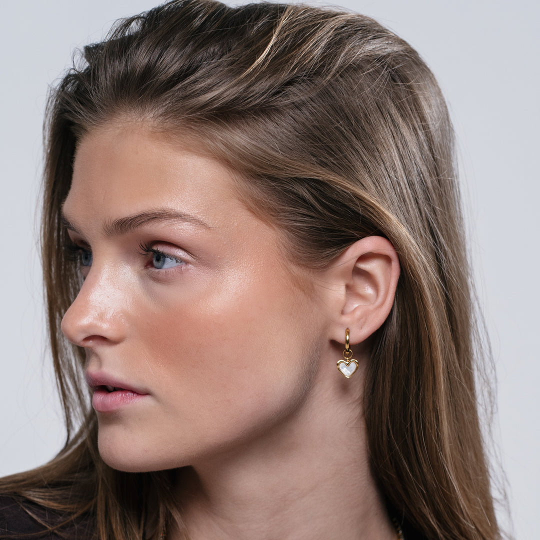 Heart Hoops (Guld) AMANTÉ COPENHAGEN