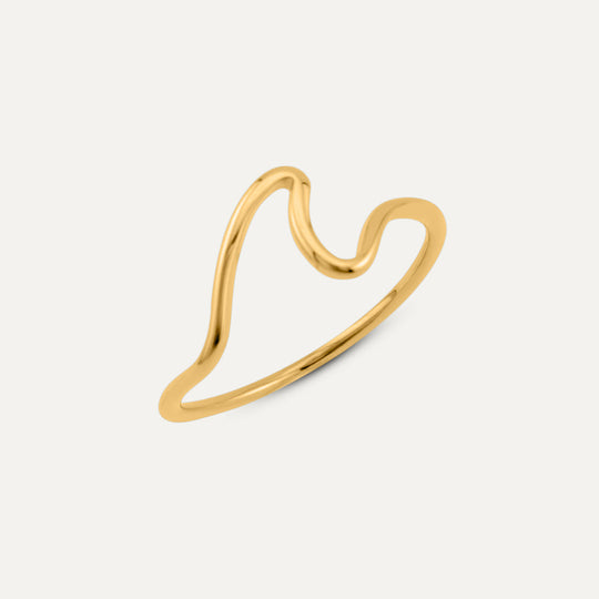 Wave Ring (Guld) AMANTÉ COPENHAGEN