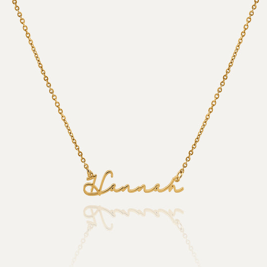 Signature Navnehalskæde (Guld)