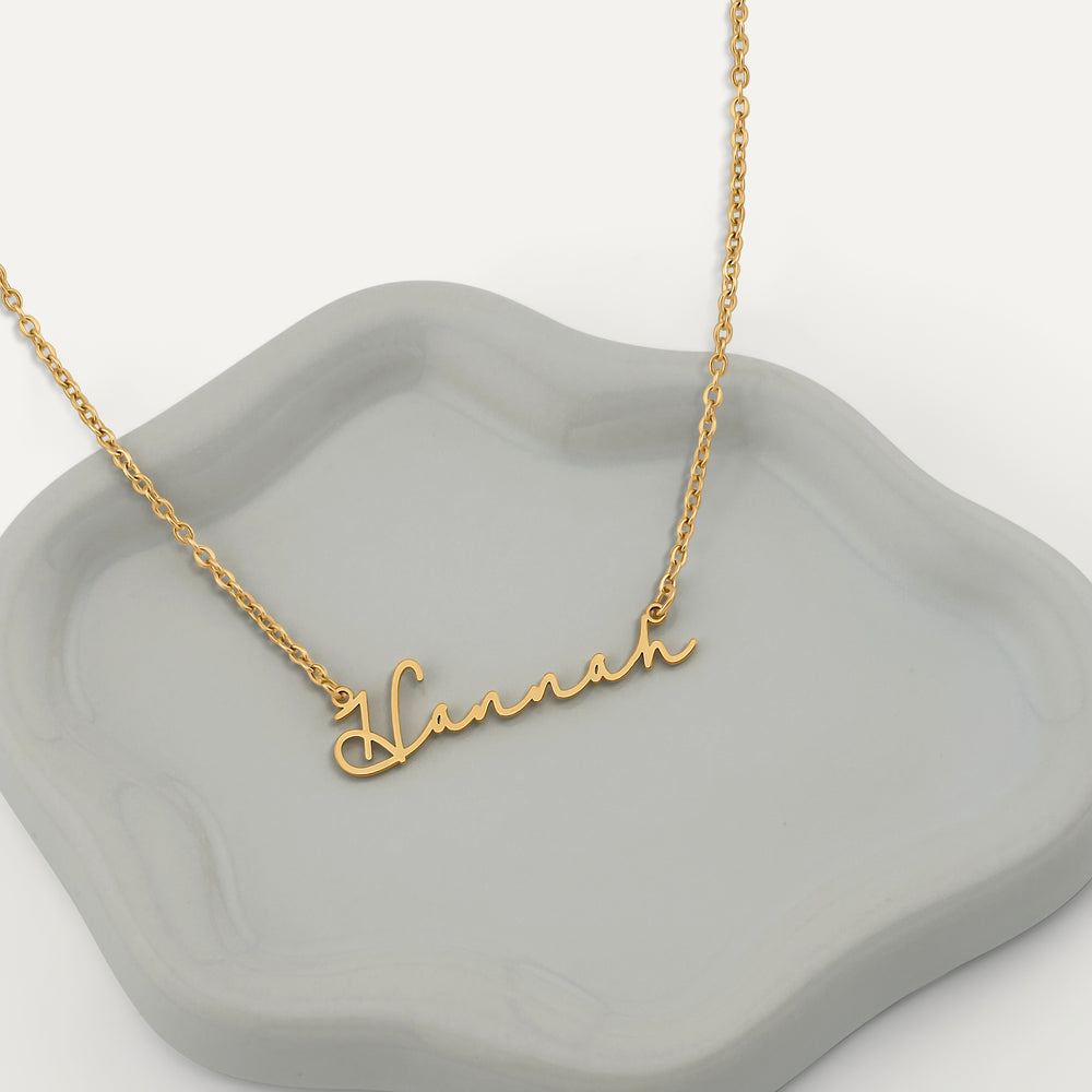 Signature Navnehalskæde (Guld)