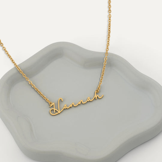 Signature Navnehalskæde (Guld)