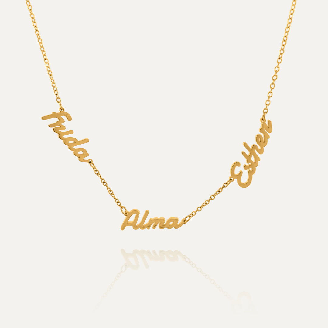 Sienna Multi Navnehalskæde (Guld) AMANTÉ COPENHAGEN