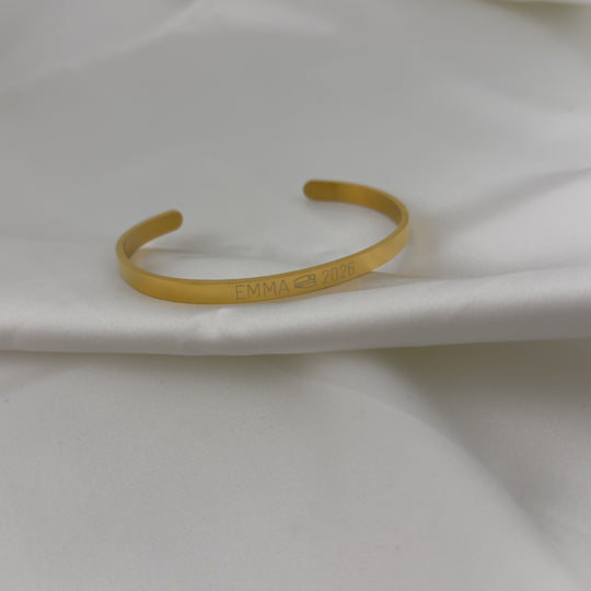 Studenterhue Armbånd (Guld)