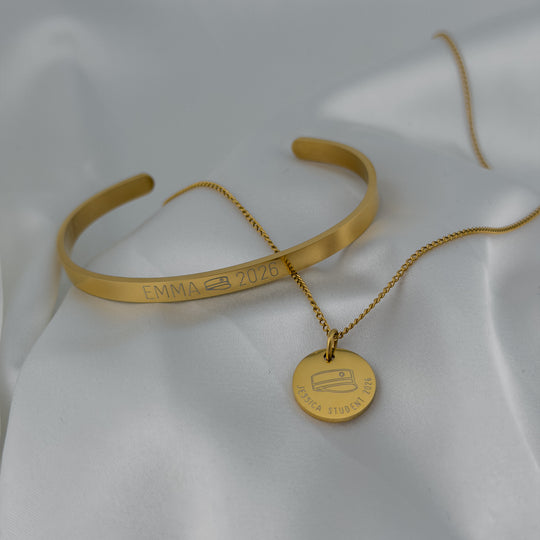 Studenterhue Armbånd (Guld)