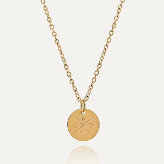 Initial Krydshalskæde (Guld)-AMANTÉ COPENHAGEN