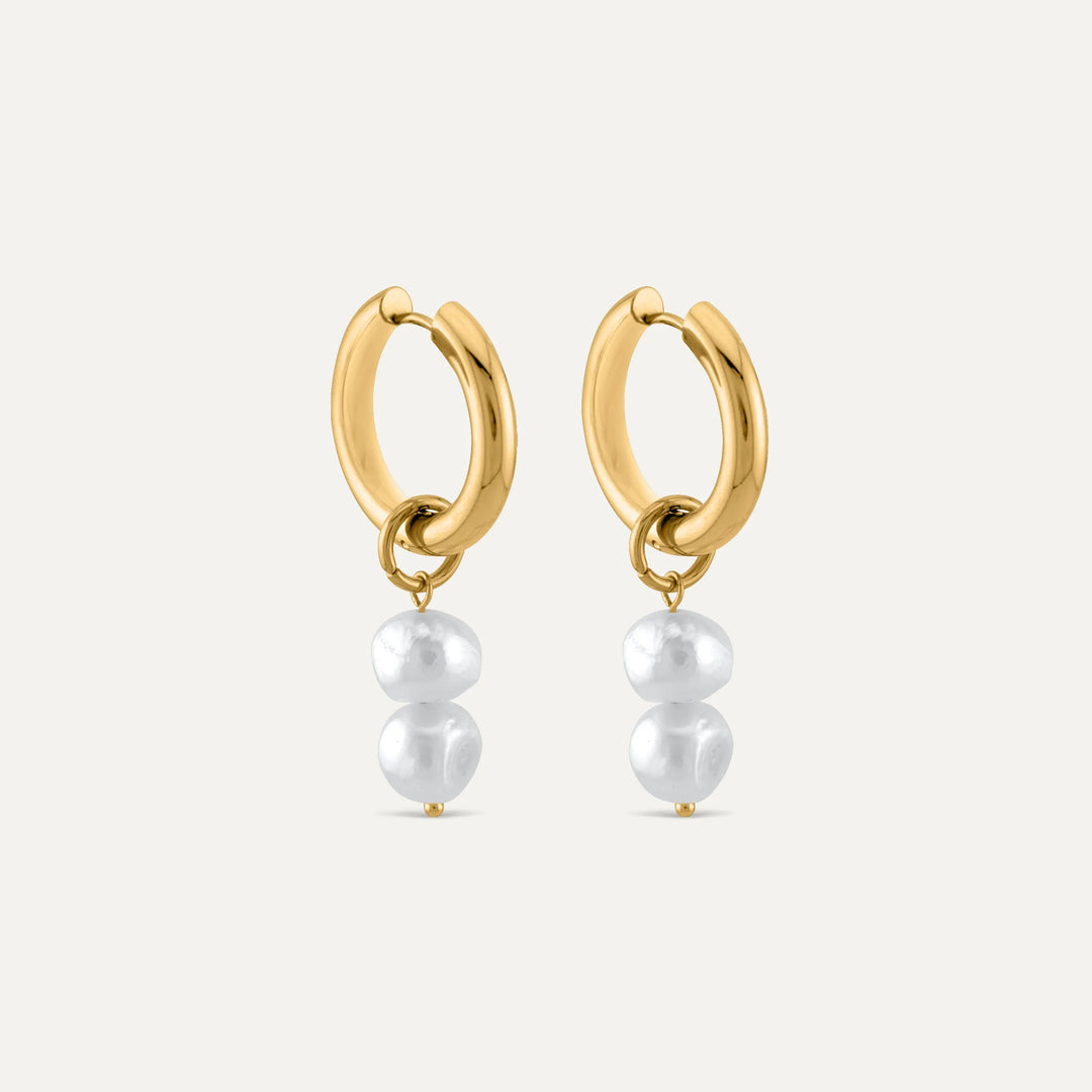 Pearl Hoops (Guld) AMANTÉ COPENHAGEN